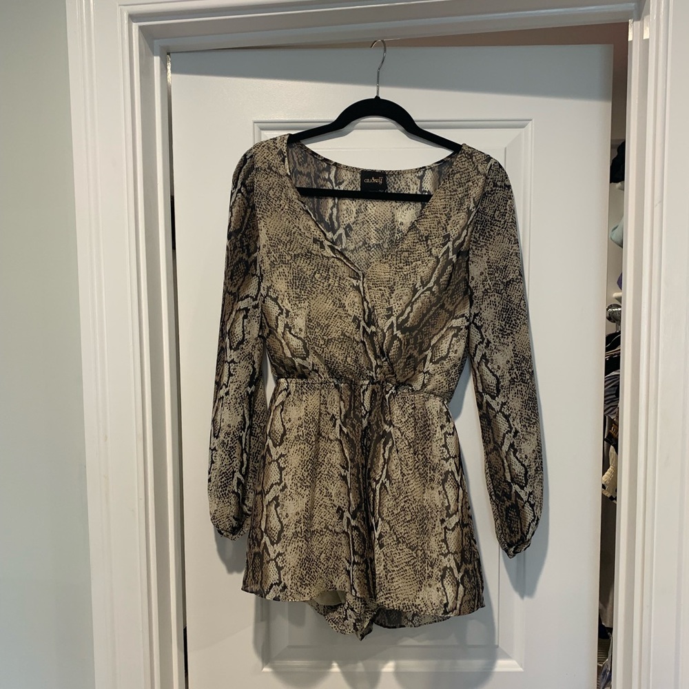 Audrey 3+1 Snakeskin Romper
